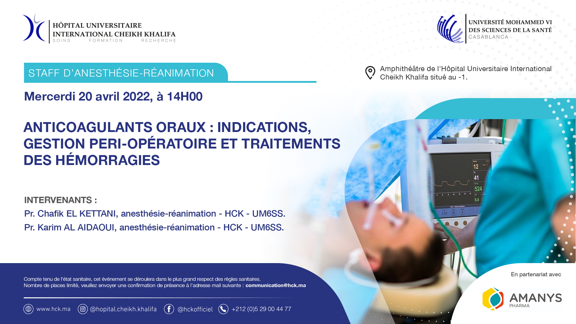 STAFF DE REANIMATION : ANTICOAGULANTS ORAUX : INDICATIONS, GESTION PERI-OPERATOIRE ET TRAITEMENTS DES HEMORRAGIES
