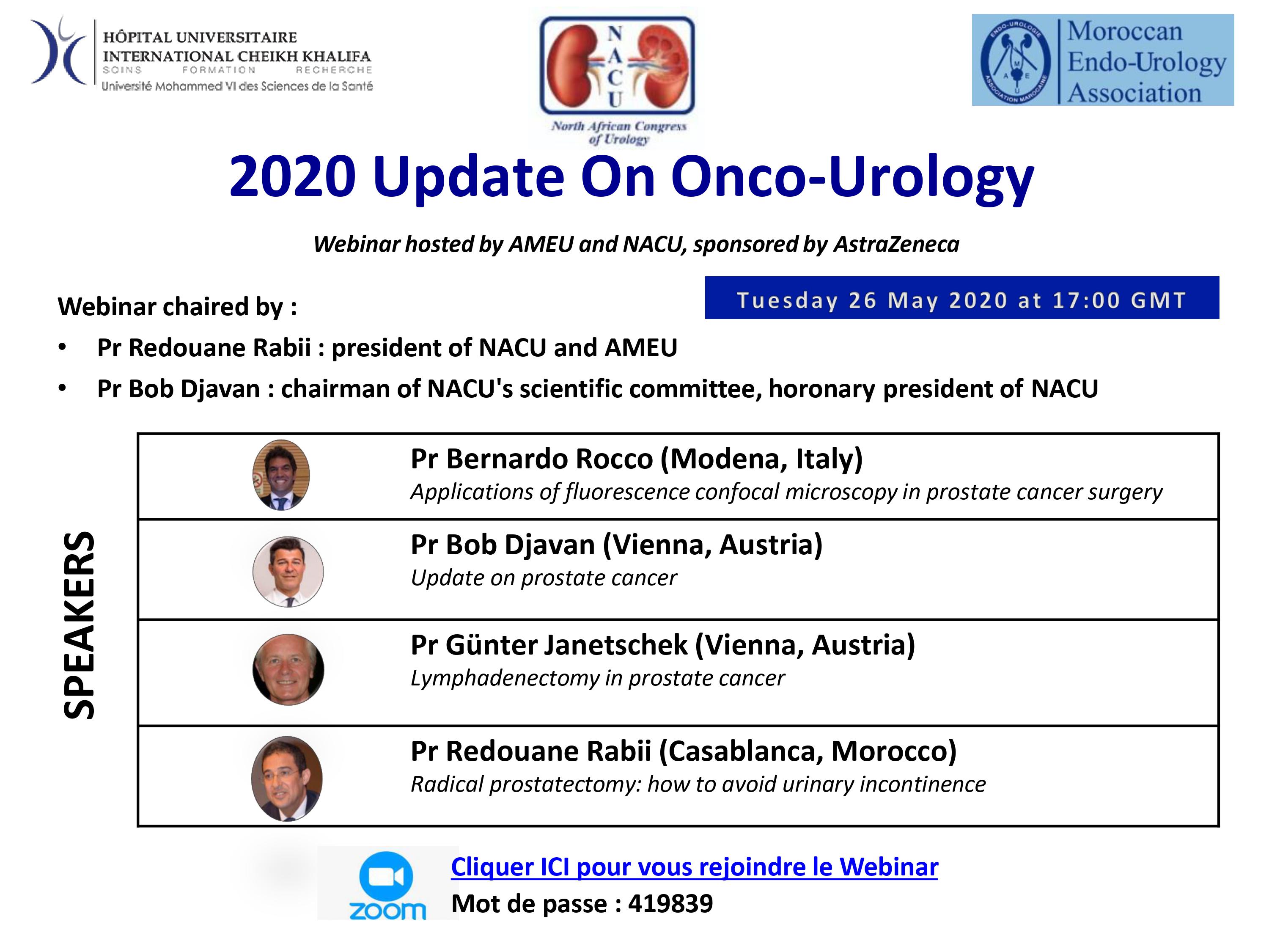 Webinar : 2020 Update On Onco-Urology