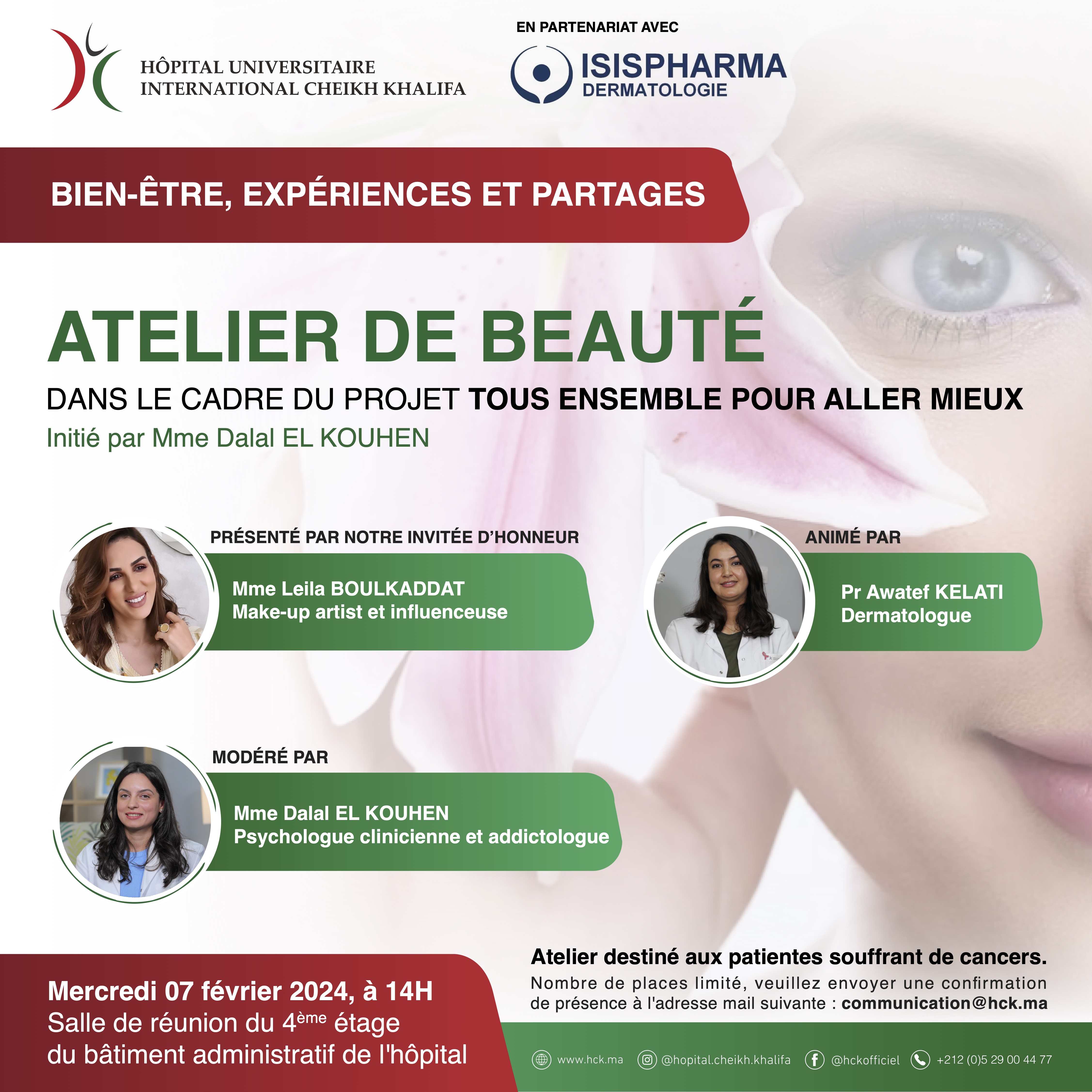 ATELIER DE BEAUTÉ ET CONSEILS DERMATOLOGIQUES