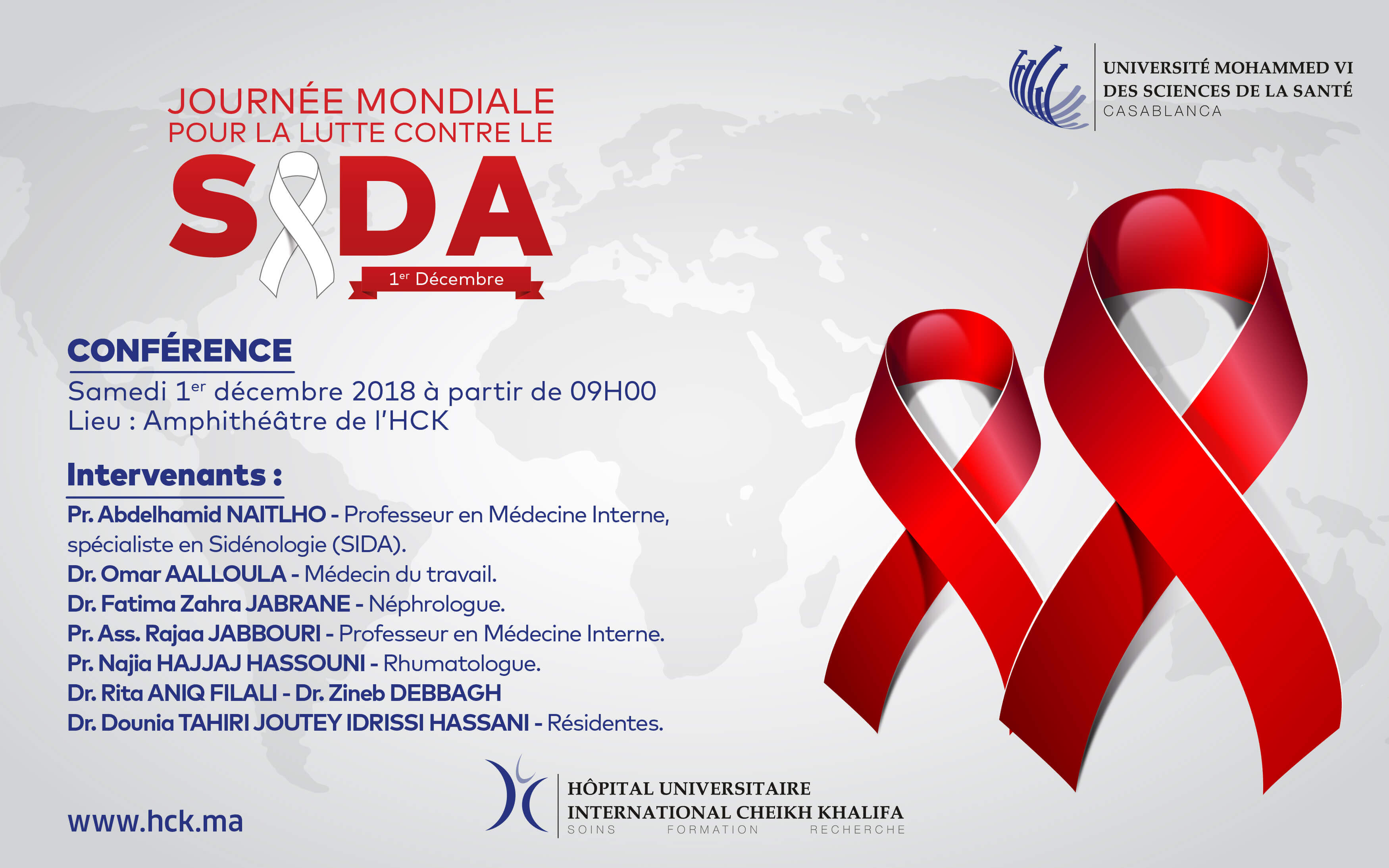 CONFÉRENCE : JOURNÉE MONDIALE POUR LA LUTTE CONTRE LE SIDA CONFÉRENCE : JOURNÉE MONDIALE POUR LA LUTTE CONTRE LE SIDA