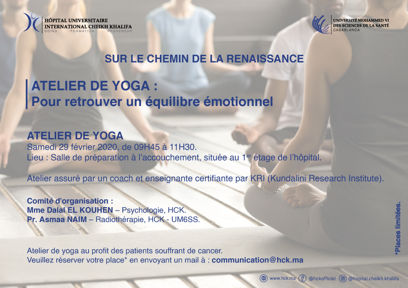 ATELIER YOGA : POUR RETROUVER UN EQUILIBRE EMOTIONNEL