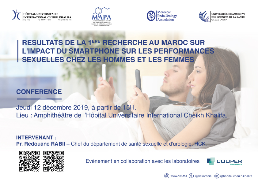 RESULTATS DE LA 1ERE RECHERCHE AU MAROC SUR L'IMPACT DU SMARTPHONE SUR LES PERFORMANCES SEXUELLES CHEZ LES HOMMES ET LES FEMMES