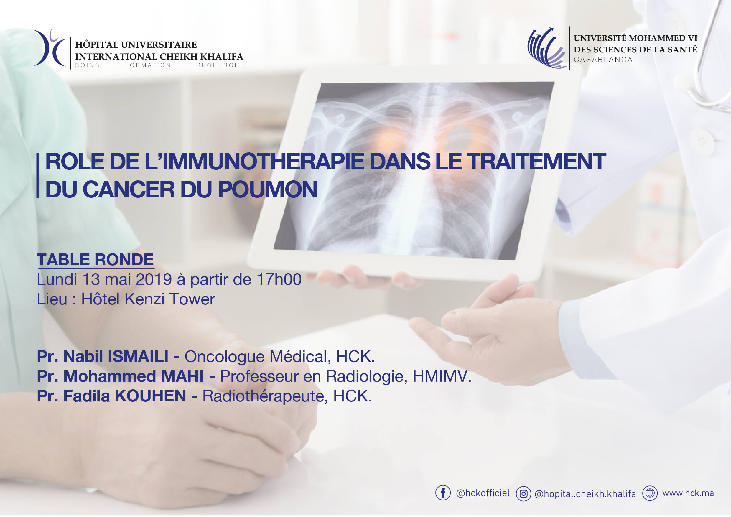 TABLE RONDE : RÔLE DE L'IMMUNOTHÉRAPIE DANS LE TRAITEMENT DU CANCER DU POUMON EN DEUXIÈME LIGNE