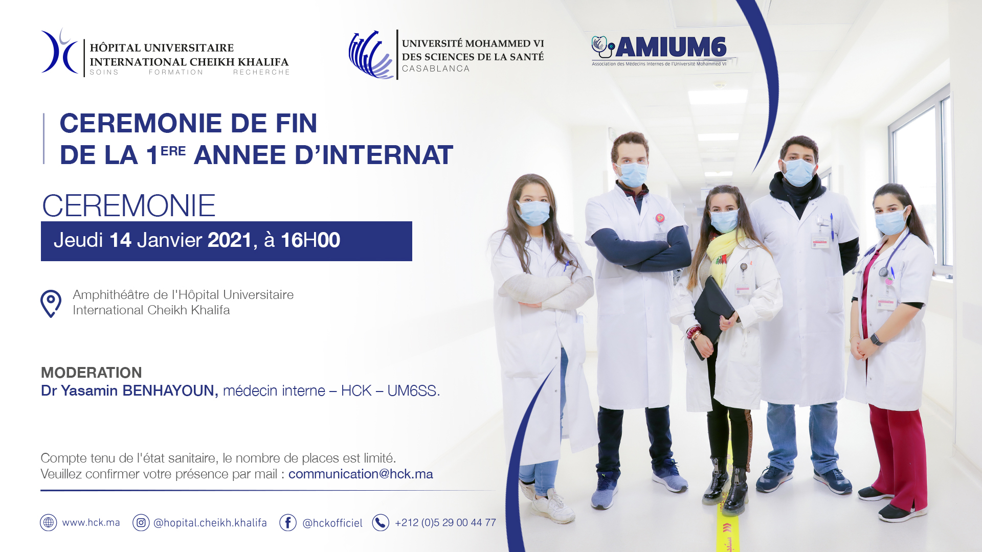 CEREMONIE DE FIN DE LA 1ERE ANNEE D’INTERNAT