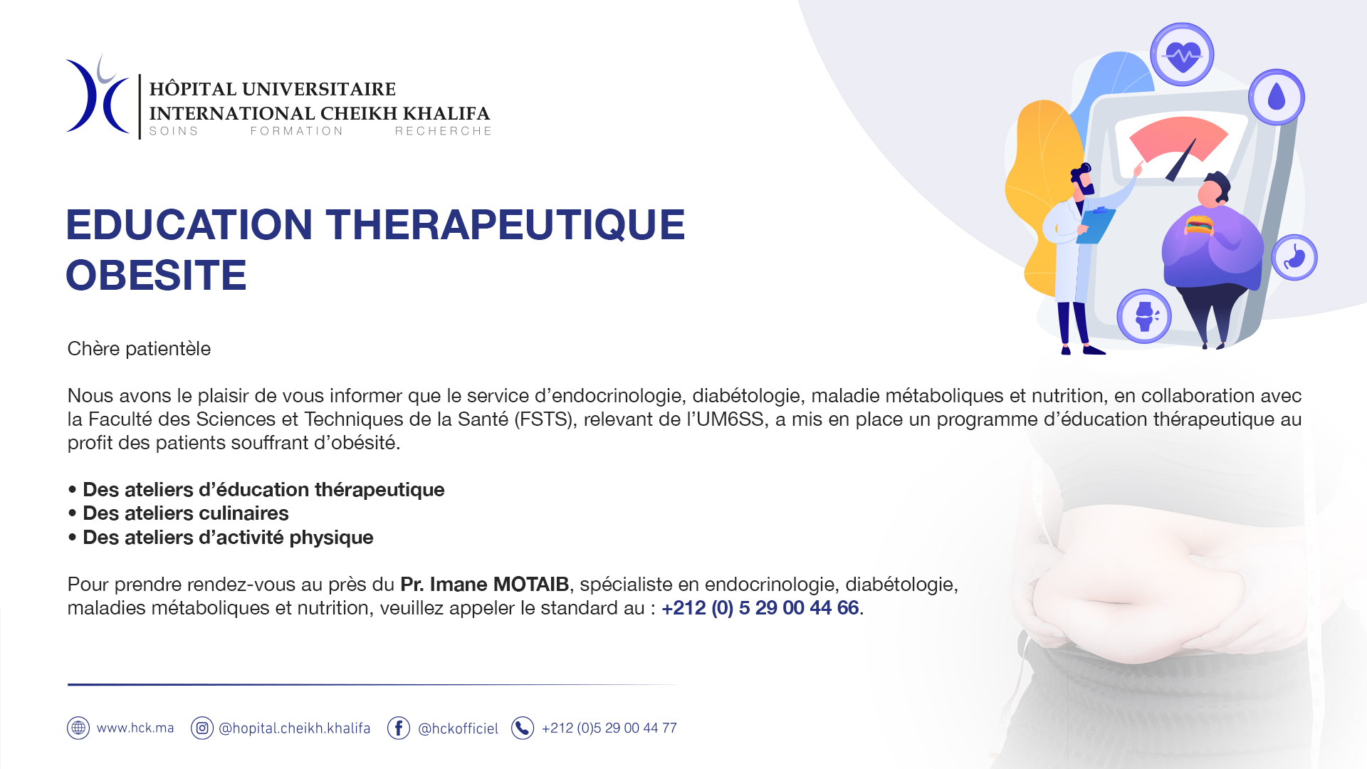 LANCEMENT DU PROGRAMME D'EDUCATION THERAPEUTIQUE OBESITE