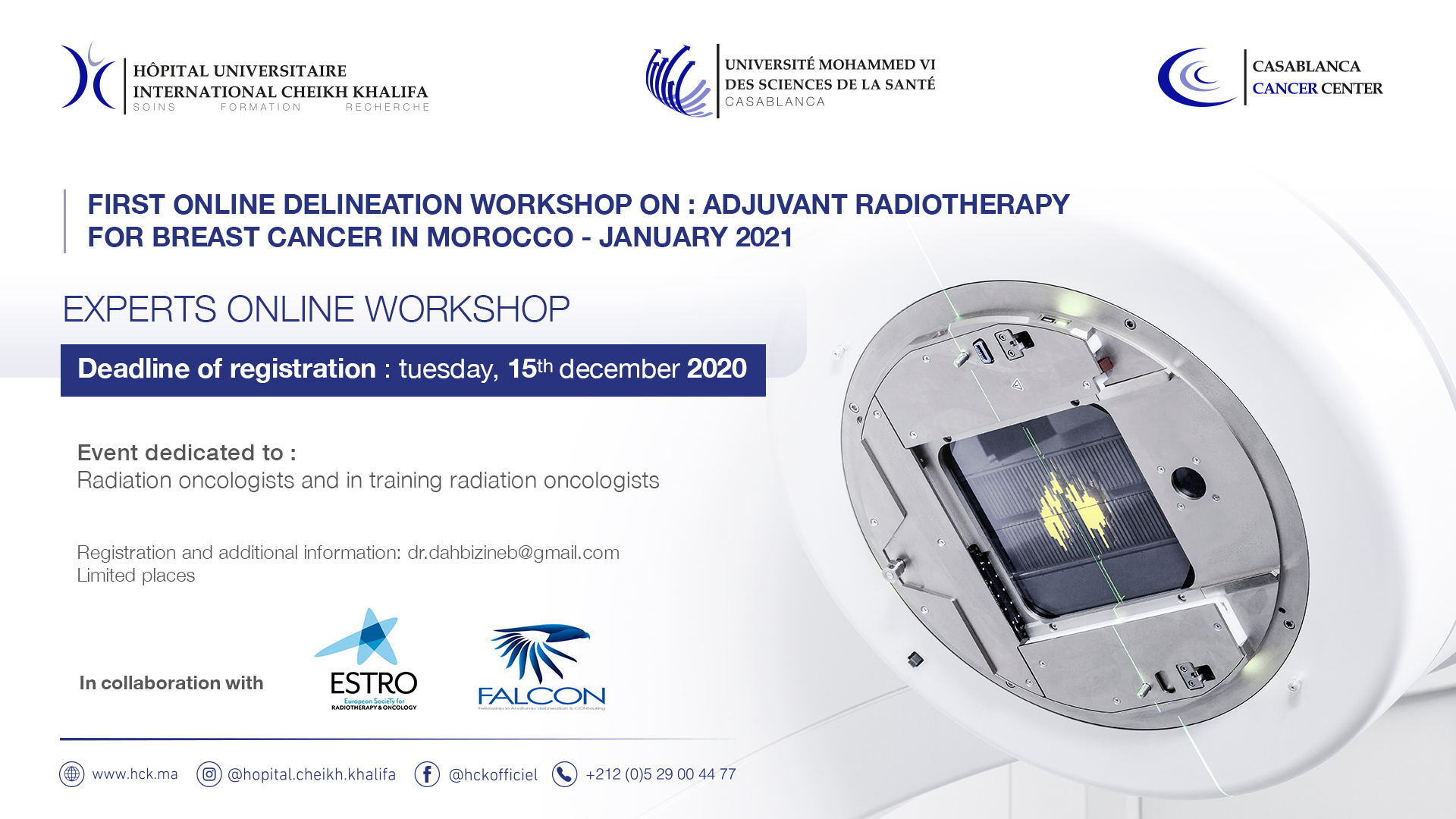 FIRST ONLINE DELINEATION WORKSHOP ON: ADJUVANT RADIOTHERAPY FOR BREAST CANCER IN MOROCCO - JANUARY 2021