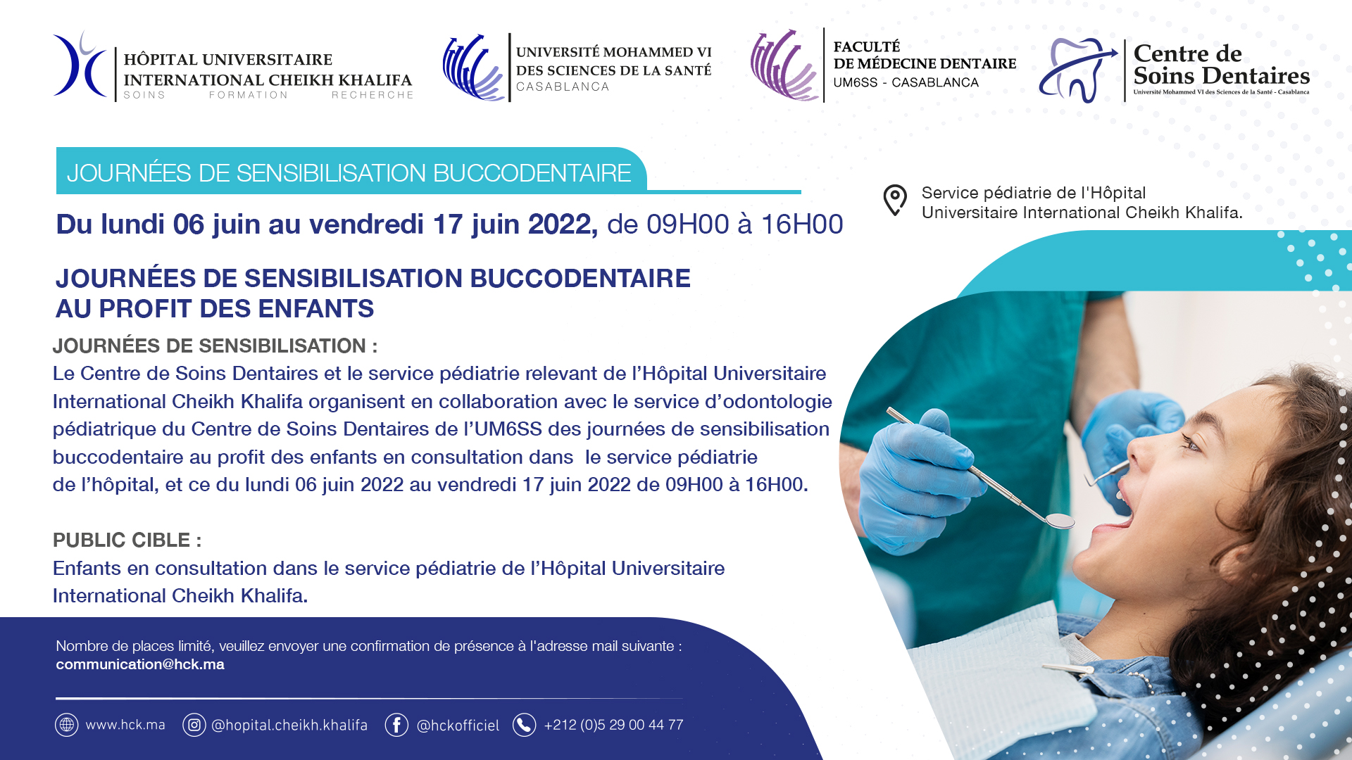 JOURNÉES DE SENSIBILISATION BUCCODENTAIRE AU PROFIT DES ENFANTS JOURNÉES DE SENSIBILISATION BUCCODENTAIRE AU PROFIT DES ENFANTS