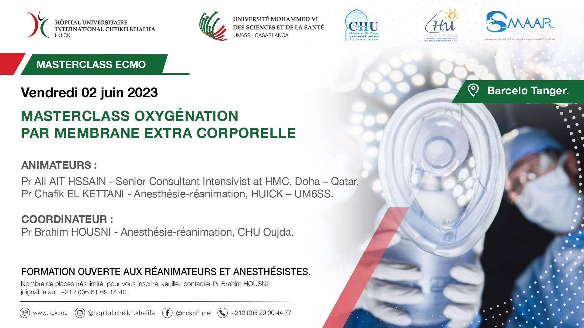 MASTERCLASS : D'OXYGÉNATION PAR MEMBRANE EXTRACORPORELLE (ECMO)