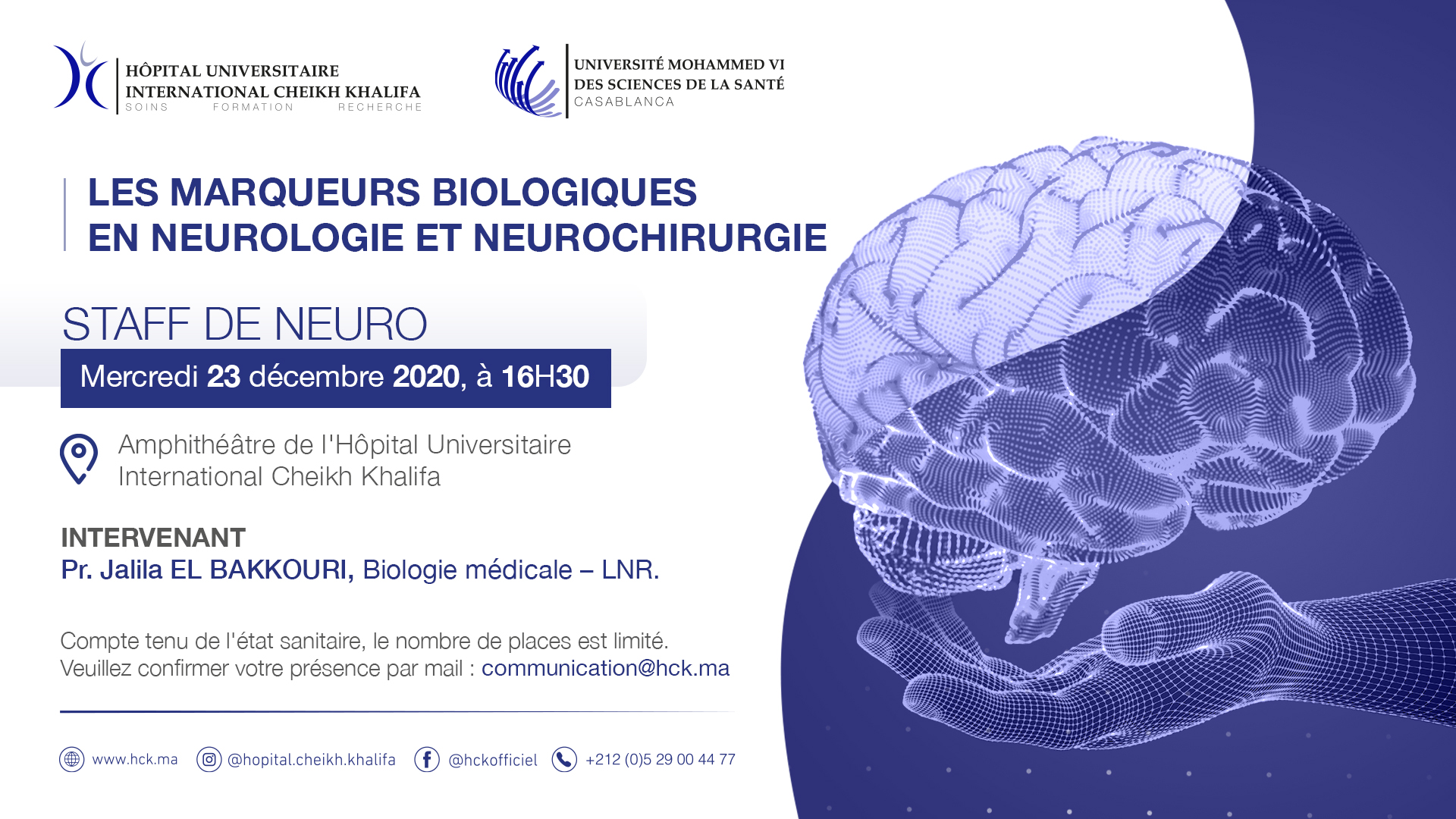 STAFF DE NEURO : LES MARQUEURS BIOLOGIQUES EN NEUROLOGIE ET NEUROCHIRURGIE