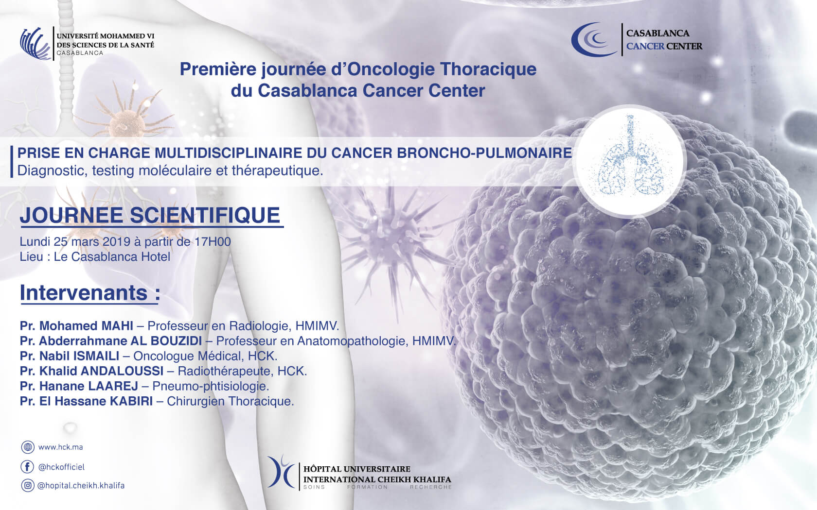 1ère journée d'oncologie thoracique du Casablanca Cancer Center