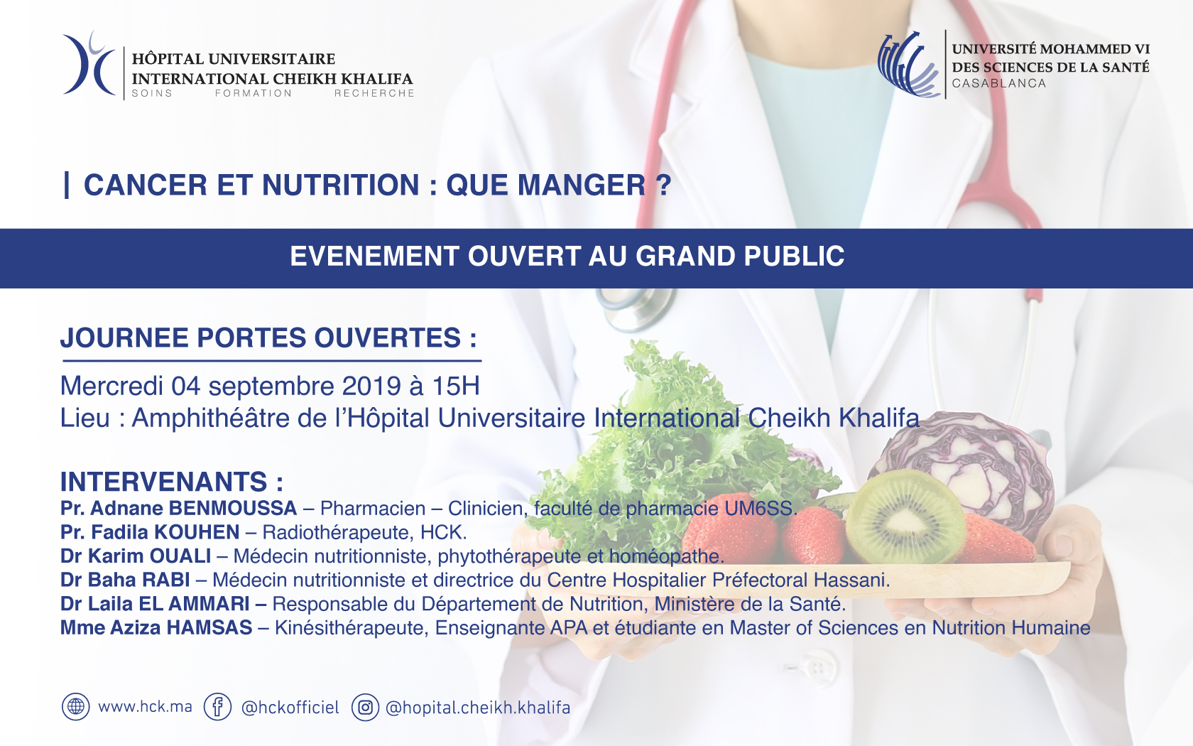 Journée portes ouvertes - cancer et nutrition : que manger ?