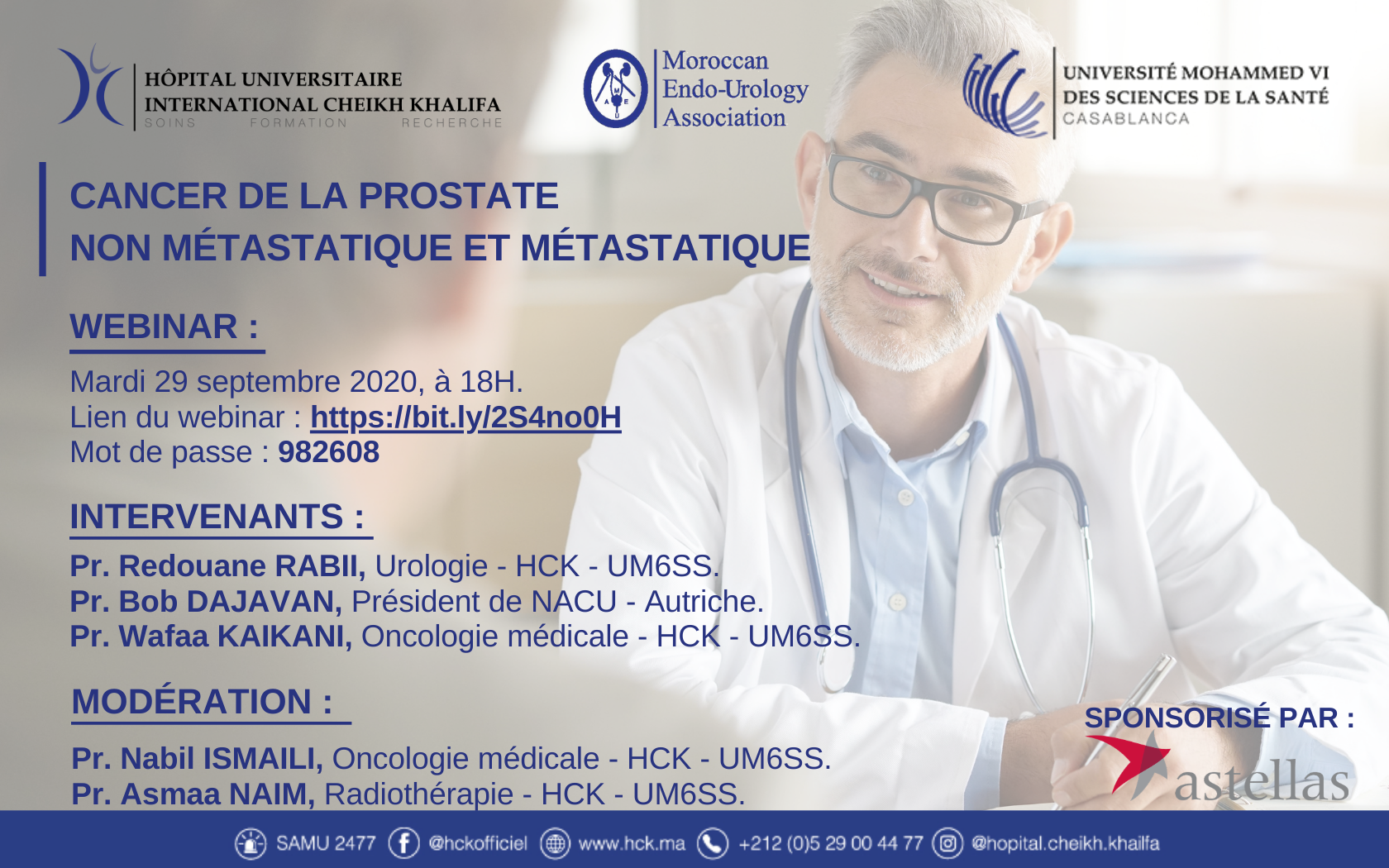 WEBINAR : CANCER DE LA PROSTATE NON MÉTASTATIQUE ET MÉTASTATIQUE