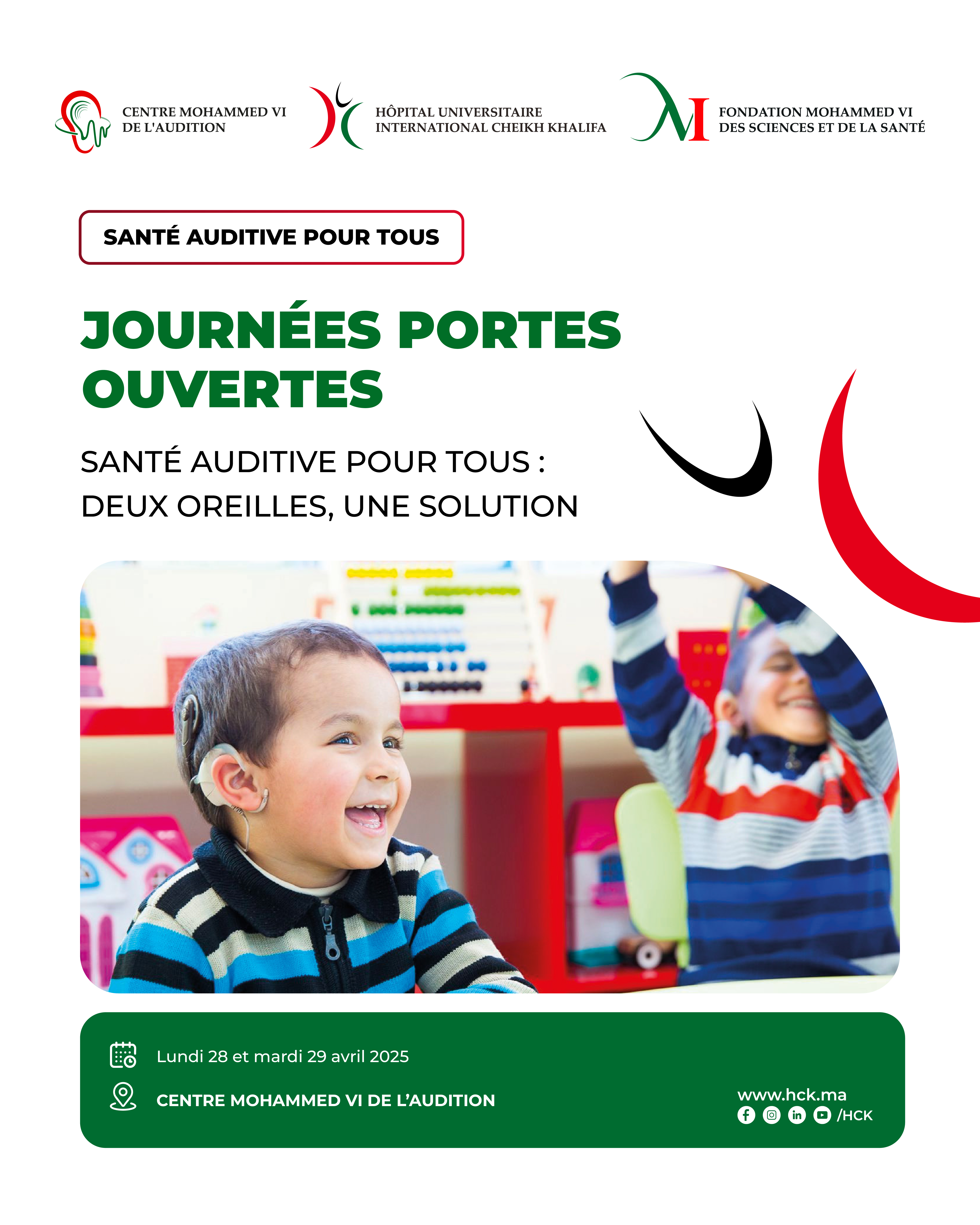 JOURNÉES PORTES OUVERTES CM6A - SANTÉ AUDITIVE POUR TOUS : DEUX OREILLES, UNE SOLUTION 