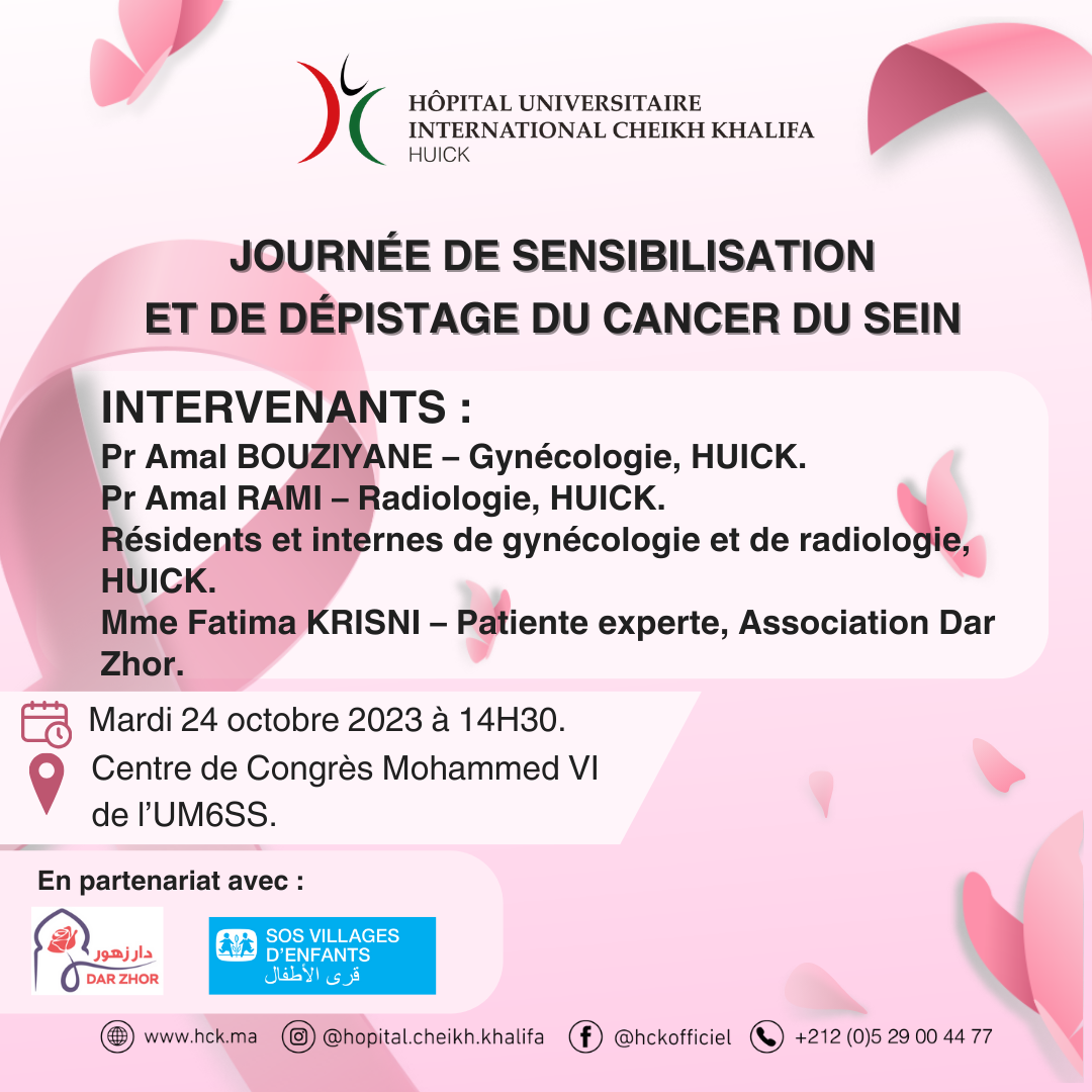 JOURNÉE DE SENSIBILISATION ET DE DÉPISTAGE DU CANCER DU SEIN