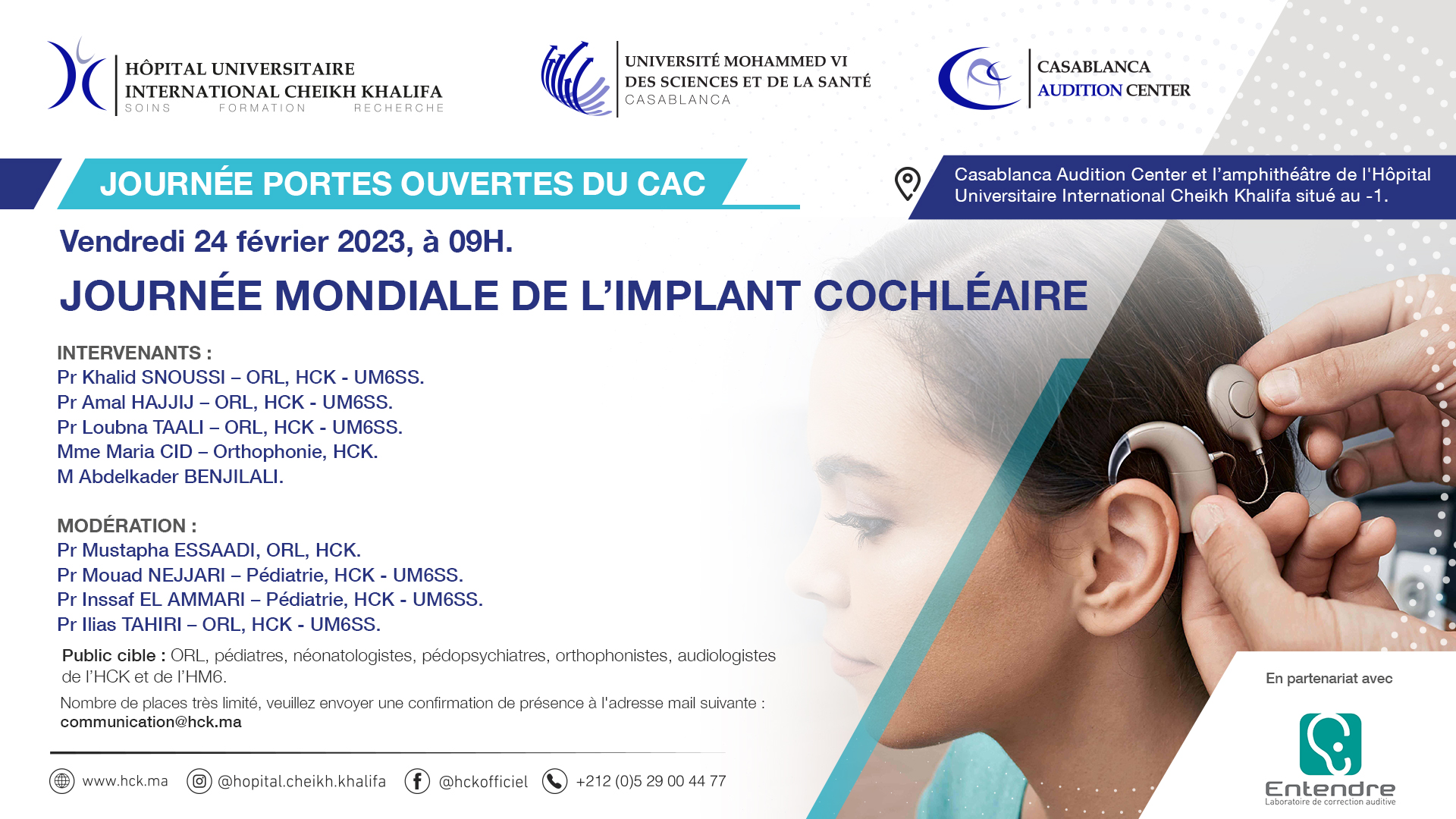 JOURNÉE PORTES OUVERTES DU CAC : JOURNÉE MONDIALE DE L’IMPLANT COCHLÉAIRE