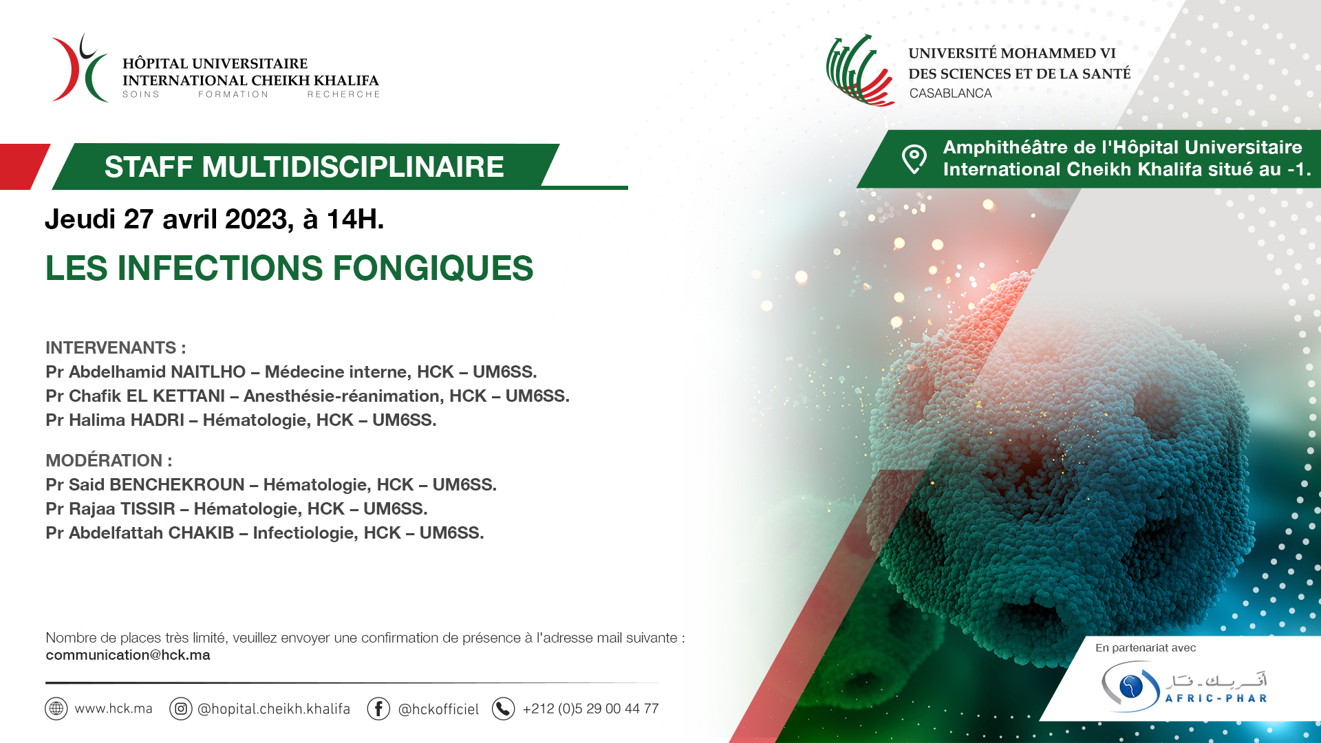 STAFF MULTIDISCIPLINAIRE : LES INFECTIONS FONGIQUES