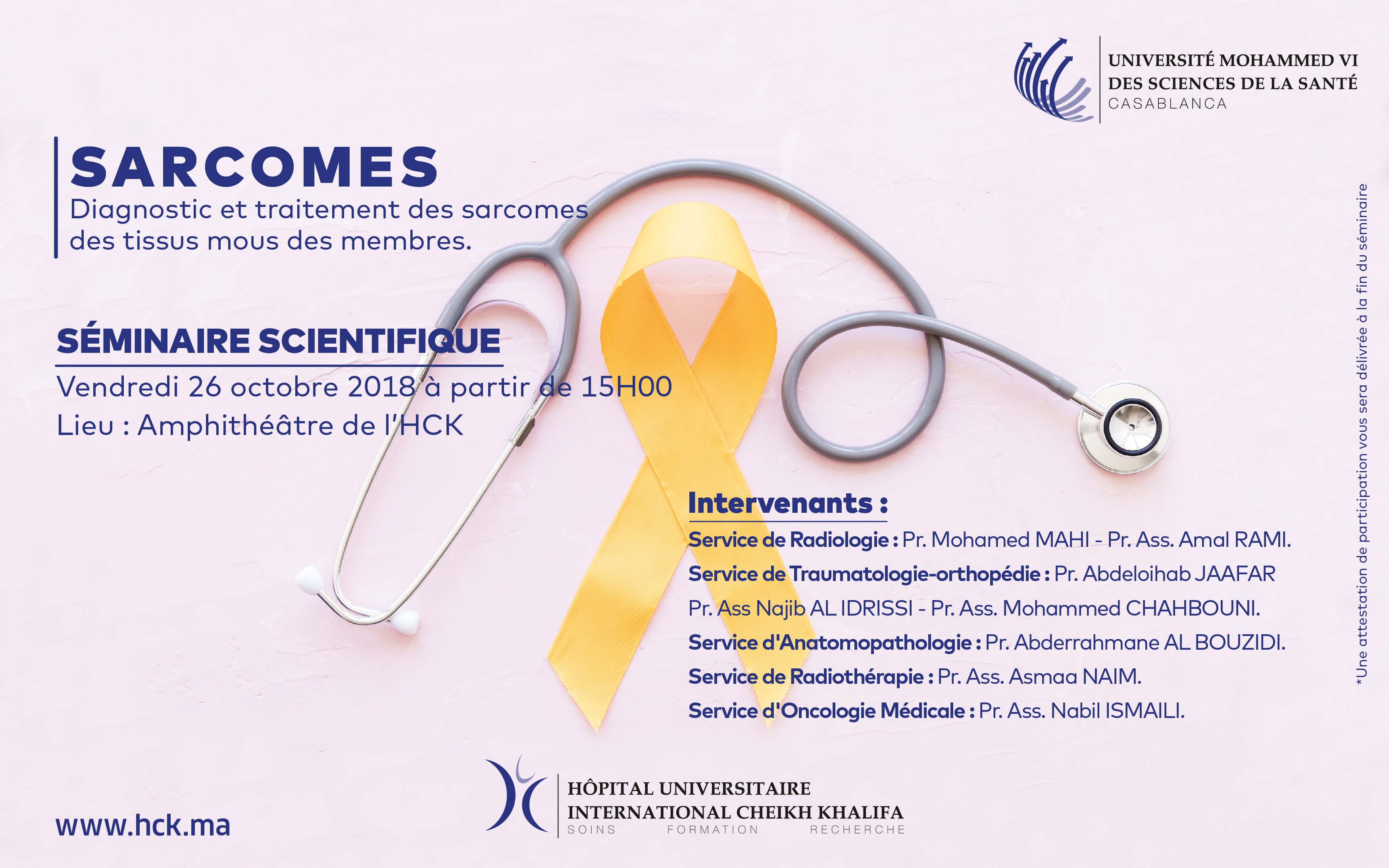 SEMINAIRE SCIENTIFIQUE SUR LES SARCOMES