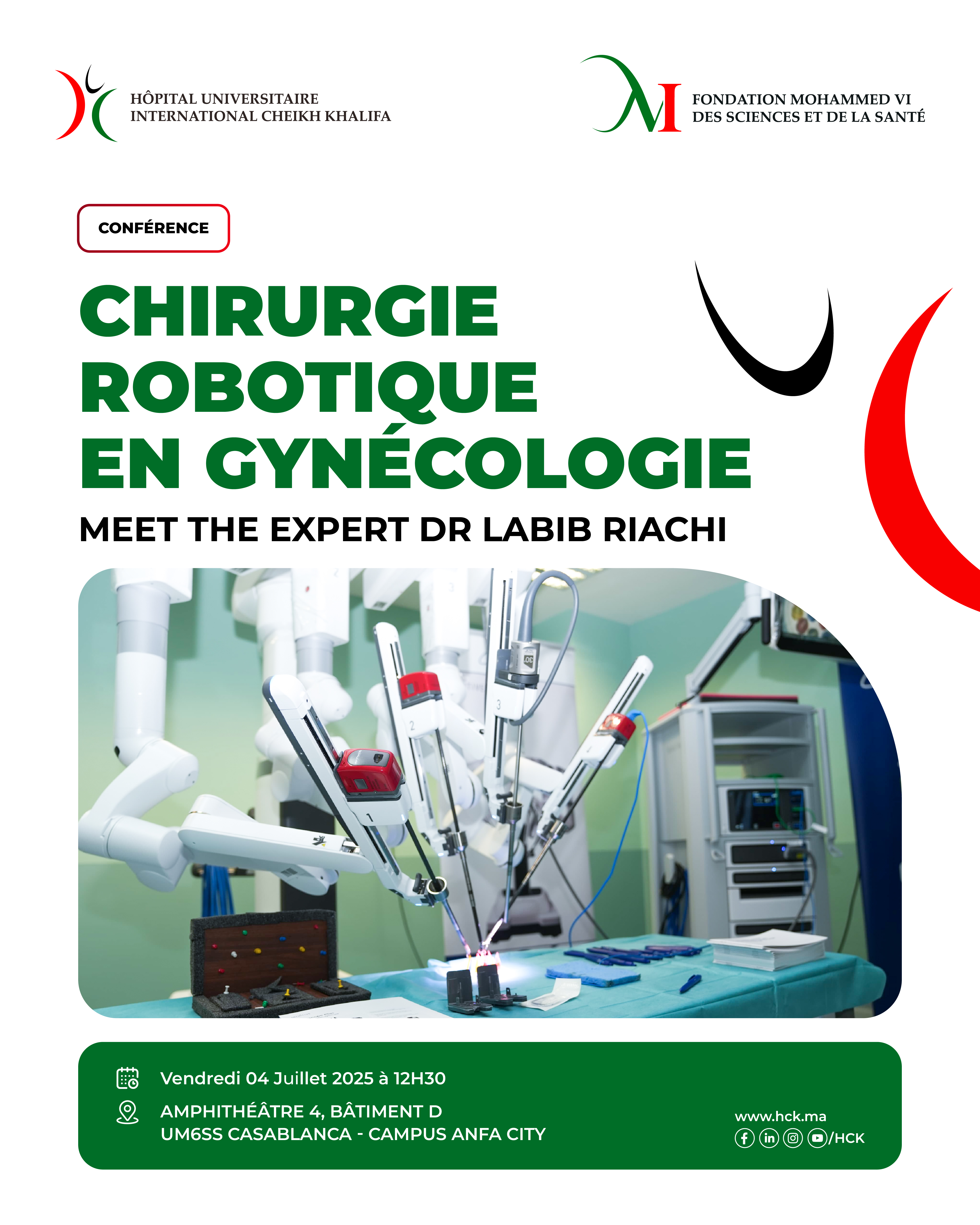 CONFÉRENCE - LA CHIRURGIE ROBOTIQUE EN GYNÉCOLOGIE - MEET THE EXPERT : DR LABIB RIACHI