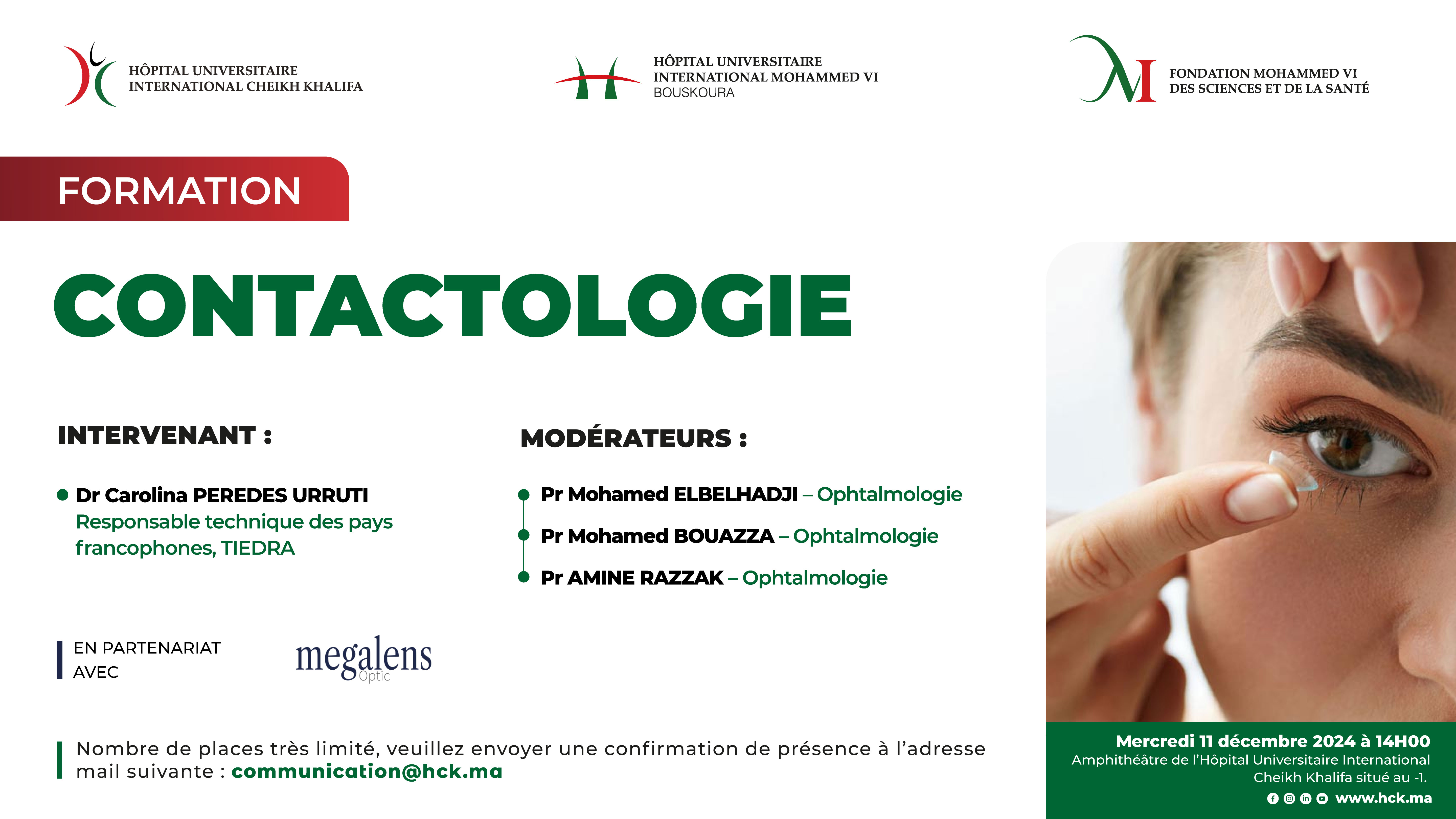 FORMATION EN CONTACTOLOGIE FORMATION EN CONTACTOLOGIE