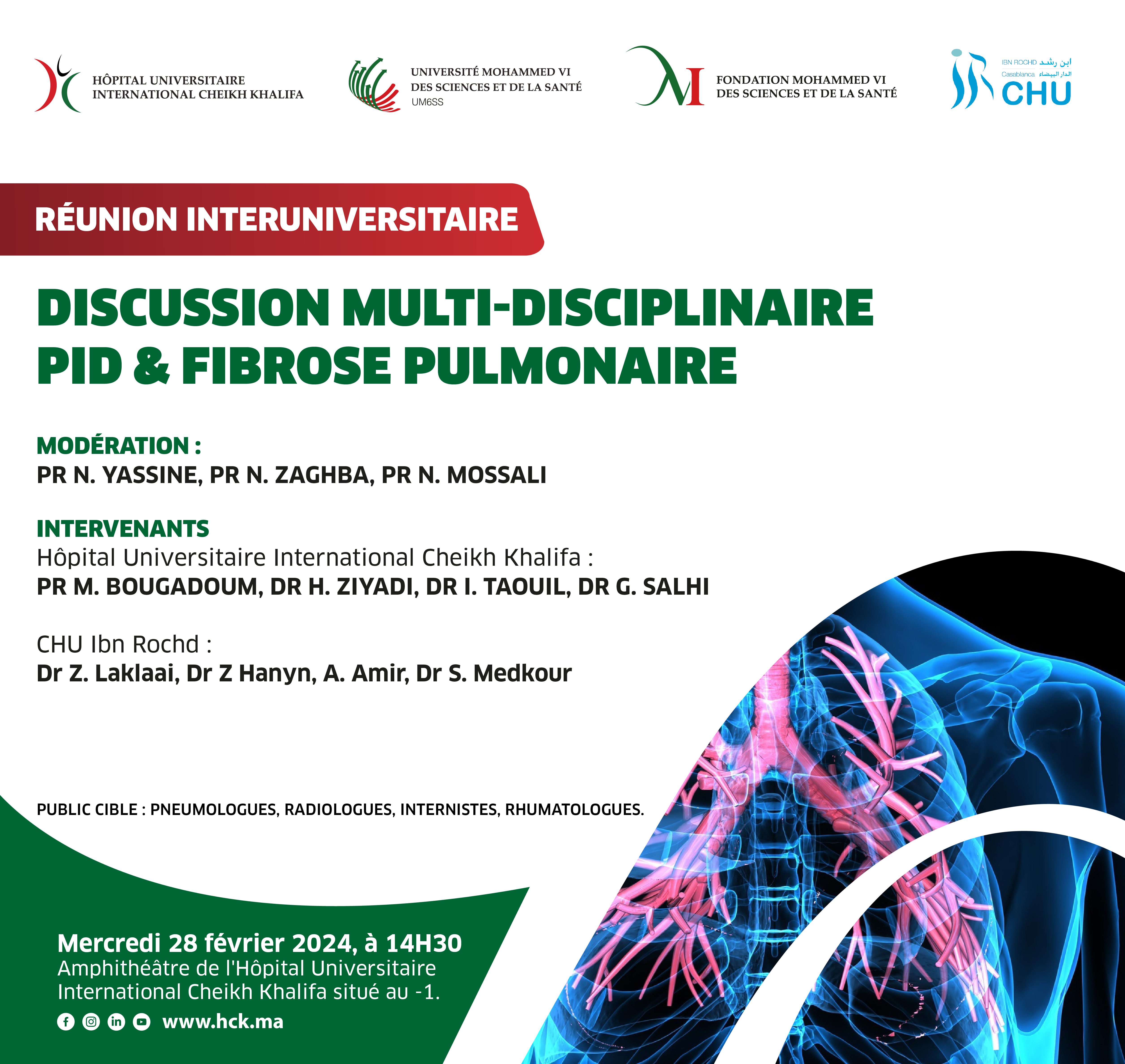 RÉUNION INTERUNIVERSITAIRE DISCUSSION MULTI DISCIPLINAIRE PID & FIBROSE PULMONAIRE