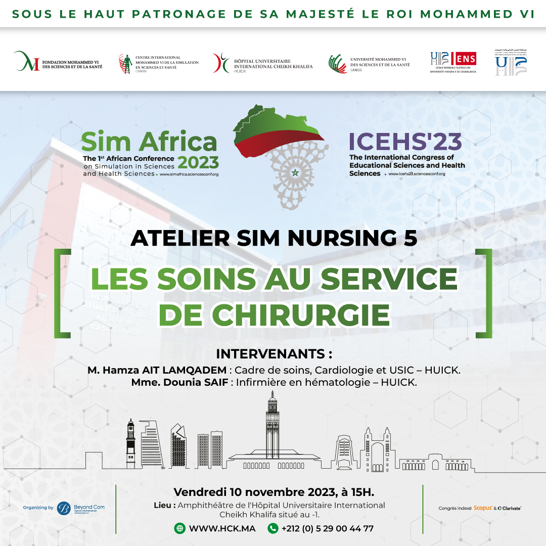 SIM AFRICA - ICEHS'2023 : LES SOINS AU SERVICE DE CHIRURGIE