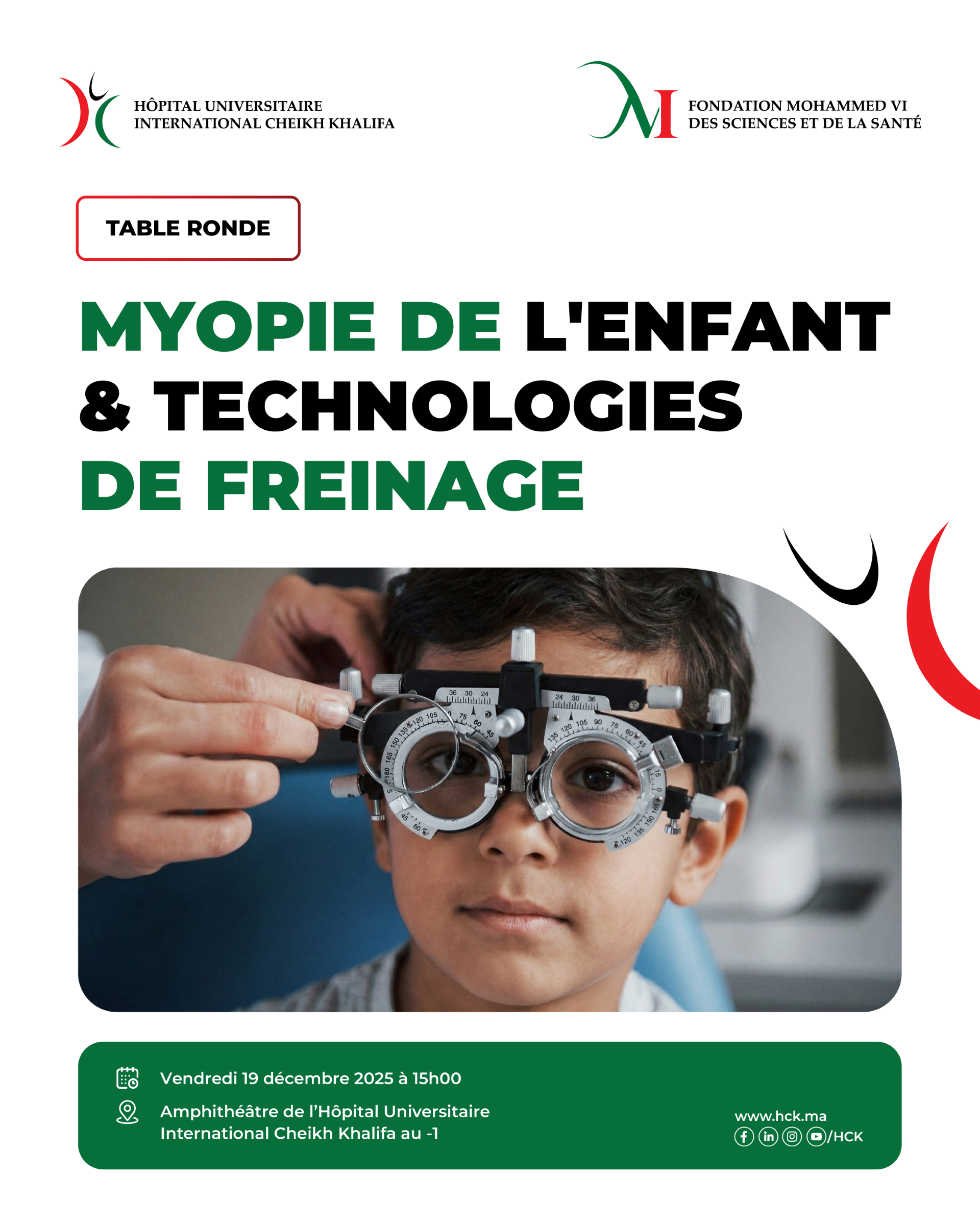 TABLE RONDE : MYOPIE DE L'ENFANT & TECHNOLOGIES DE FREINAGE