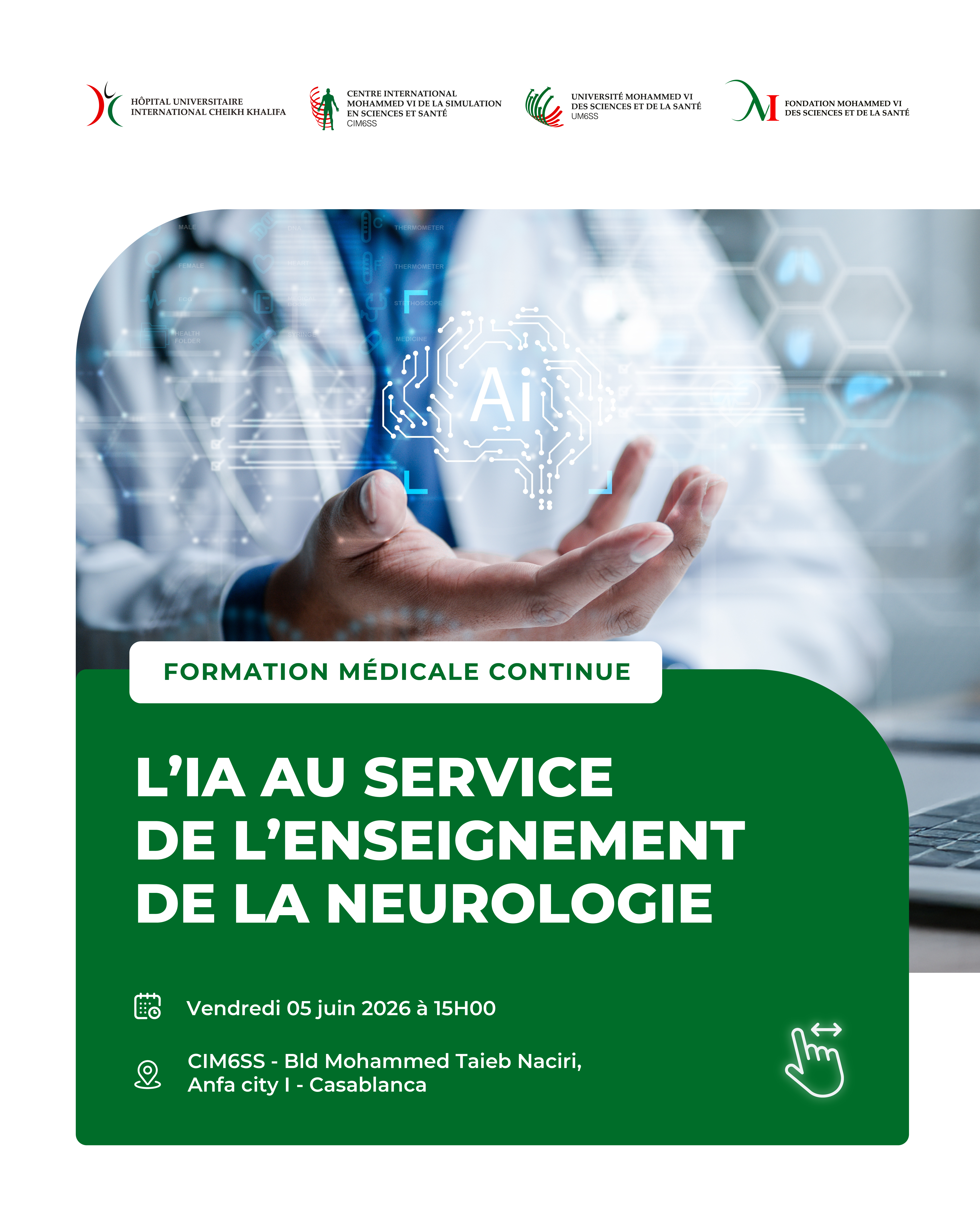 FORMATION MÉDICALE CONTINUE – L'IA AU SERVICE DE L'ENSEIGNEMENT DE LA NEUROLOGIE