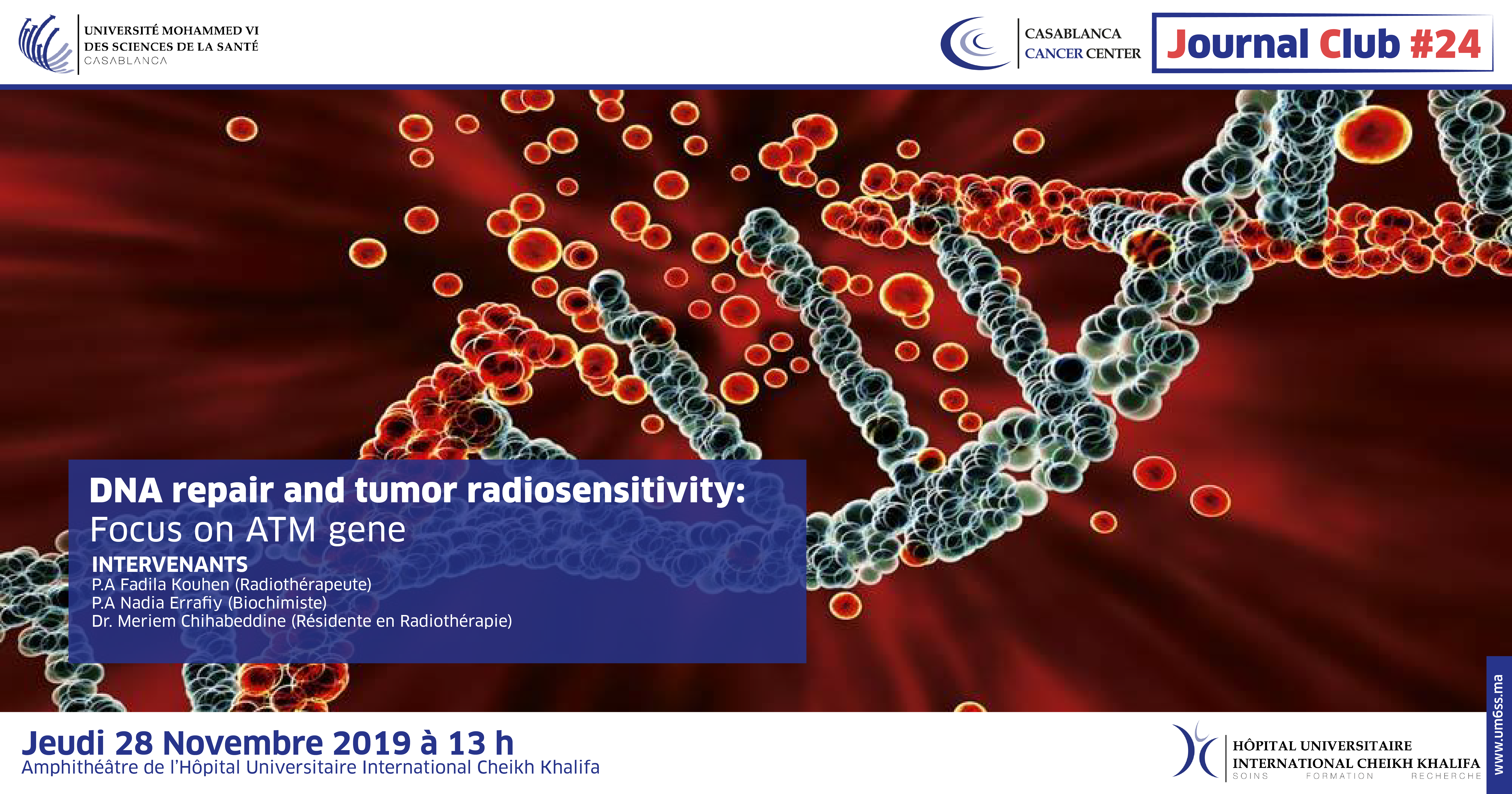 CCC JOURNAL CLUB #24 - DNA REPAIR AND TUMOR RADIOSENSITIVITY: FOCUS ON ATM GENE