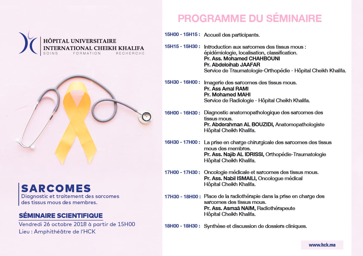 programme séminaire scientifique sur les sarcomes